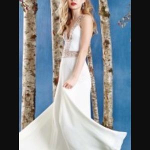 Chiffon & Sequin Racerback Gown